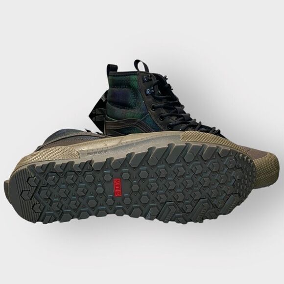 Vans Sk8-Hi Gore-Tex MTE-3 Brown Green Plaid Hiking Shoes Boots Mens size 8 New main image 5